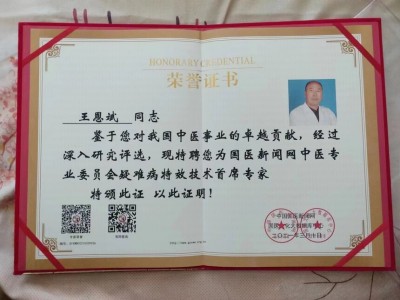 中华医圣王叔和第八十七代传承王恩斌